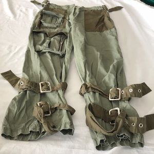 ASOS Green Utility Pants with Buckle Details